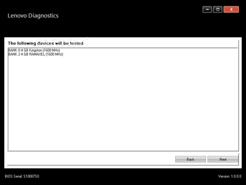 Lenovo Memory Quick Test screenshot 2