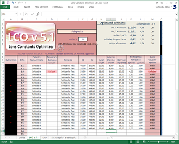 Lens Constants Optimizer screenshot