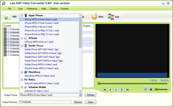 Leo 3GP Video Converter screenshot 2