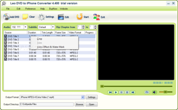 Leo DVD to iPhone Converter screenshot