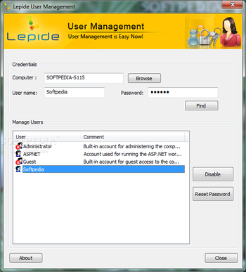 Lepide User Management (formerly Chily User Management) screenshot