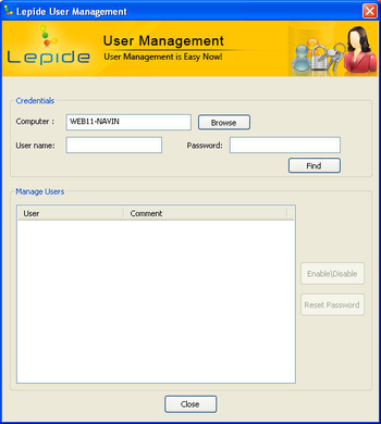 Lepide User Management screenshot