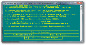 Lexicographic Algorithms screenshot