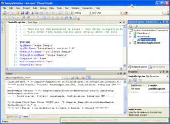 Lexpa InnoSetup for Visual Studio 2008 screenshot