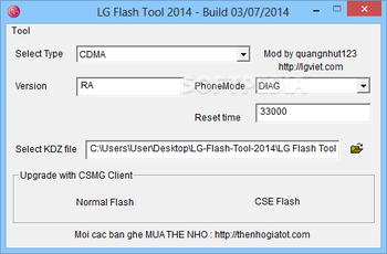 LG Flash Tool 2014 screenshot