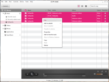 LG PC Suite screenshot 2