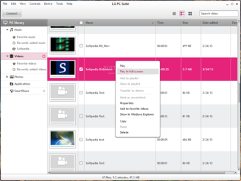 LG PC Suite screenshot 3
