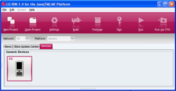 LG SDK for Java ME Platform screenshot