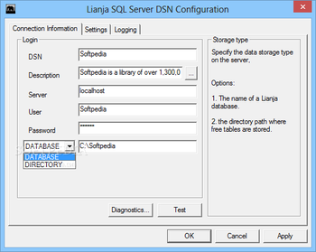 Lianja ODBC Data Source Manager screenshot 2