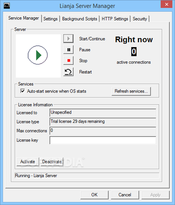 Lianja SQL Server screenshot