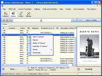 Library screenshot