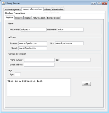 Library System screenshot 2