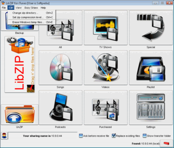 LibZIP screenshot 2