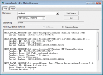 License Crawler screenshot