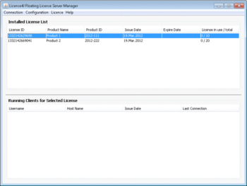 License4J Floating License Server screenshot