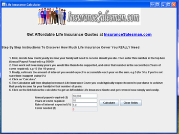 Life Insurance Calculator screenshot