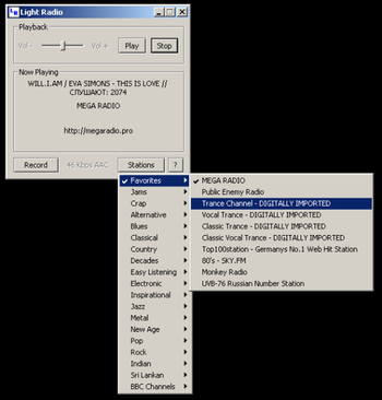 Light Radio screenshot