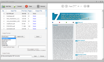 Lighten PDF Converter Master screenshot