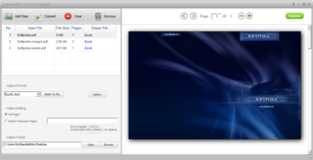 Lighten PDF to Excel Converter screenshot