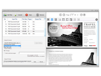 Lighten PDF to Word Converter screenshot