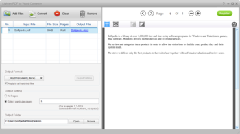Lighten PDF to Word Converter screenshot