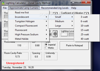 Lighting Level Calculator screenshot 2