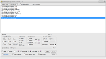 Lightning Image Resizer screenshot