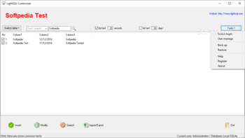 LightSQL Customizer screenshot 3