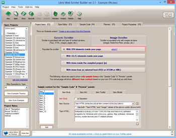 Likno Web Scroller Builder screenshot