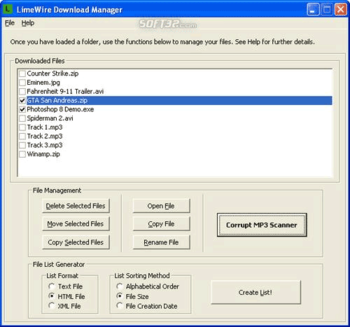 LimeWire Download Manager screenshot 3