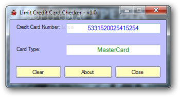 Limit Credit Card Checker screenshot