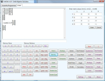 LinACalc screenshot