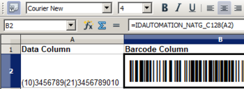 Linear Barcode Generator for OpenOffice screenshot