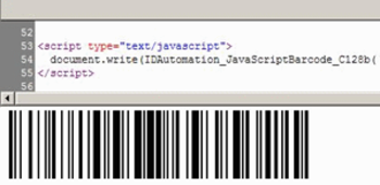 Linear JavaScript Barcode Generator screenshot