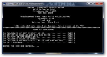 Linear Technology Noise screenshot