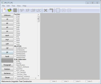 Linguistic Tree Constructor screenshot