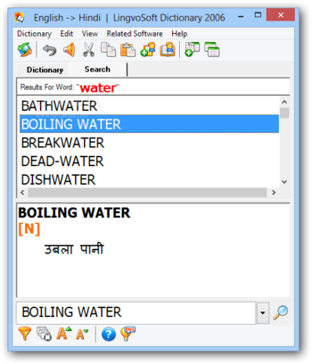 LingvoSoft Dictionary 2006 English - Hindi screenshot 2
