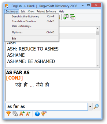 LingvoSoft Dictionary 2006 English - Hindi screenshot 3