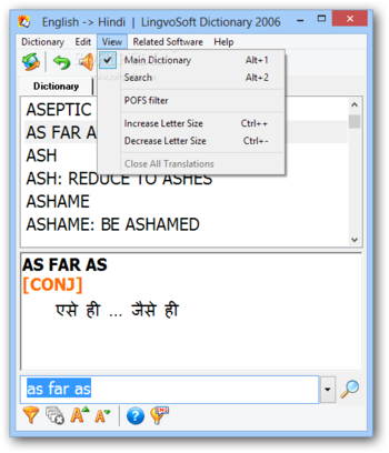 LingvoSoft Dictionary 2006 English - Hindi screenshot 4