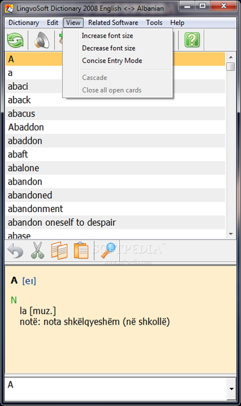 LingvoSoft Dictionary 2008 English - Albanian screenshot 3