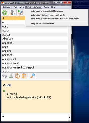 LingvoSoft Dictionary 2008 English - Albanian screenshot 4