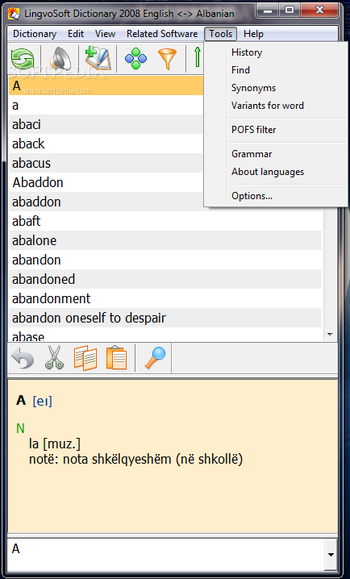 LingvoSoft Dictionary 2008 English - Albanian screenshot 5