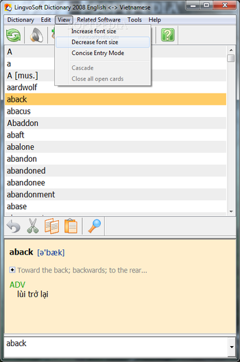LingvoSoft Dictionary 2008 English - Vietnamese screenshot 2