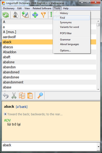LingvoSoft Dictionary 2008 English - Vietnamese screenshot 3