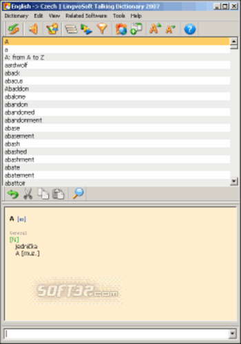 LingvoSoft Dictionary 2009 English <-> Czech screenshot