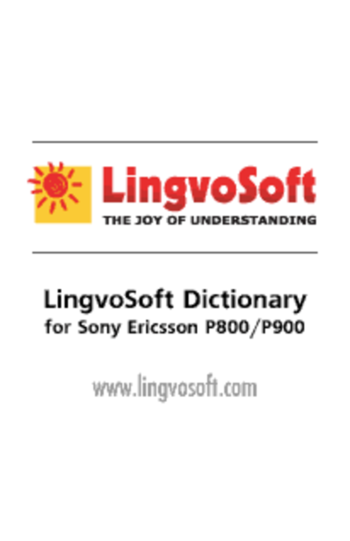 LingvoSoft Dictionary English <-> French for Sony Ericsson P800/P900 screenshot