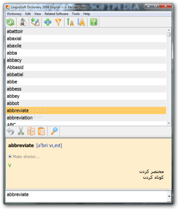 LingvoSoft Dictionary English - Persian (Farsi) screenshot
