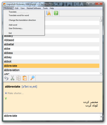 LingvoSoft Dictionary English - Persian (Farsi) screenshot 2