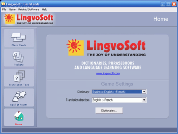 LingvoSoft FlashCards English French screenshot
