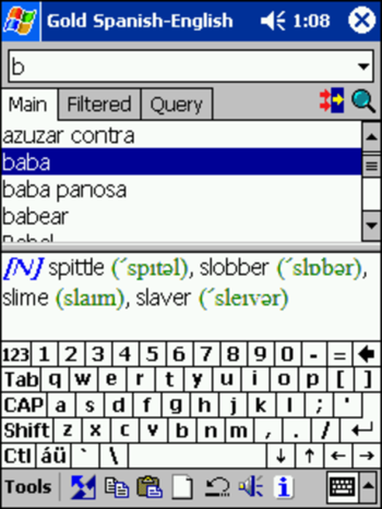 LingvoSoft Gold Talking Dictionary English <-> Spanish for Pocket PC screenshot 2